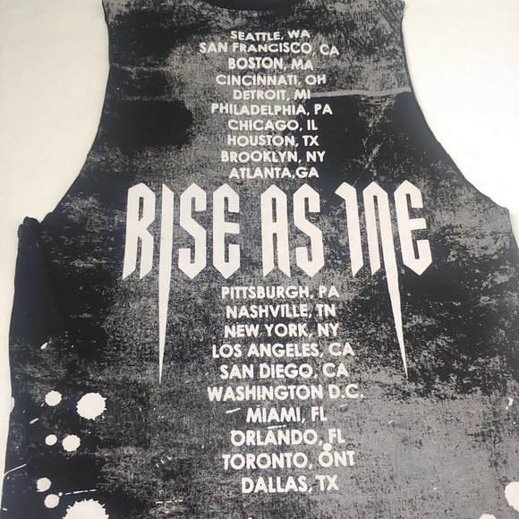 Rise As 1ne God We Trust Men's M Sleeveless T Shirt Paint Splash City Tour Dates - Picture 6 of 10